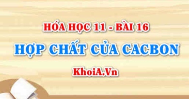 Tính chất hoá học của cacbon monooxit CO, cacbon đioxit CO2, axit cacbonic và muối cacbonnat - Hoá 11 bài 16